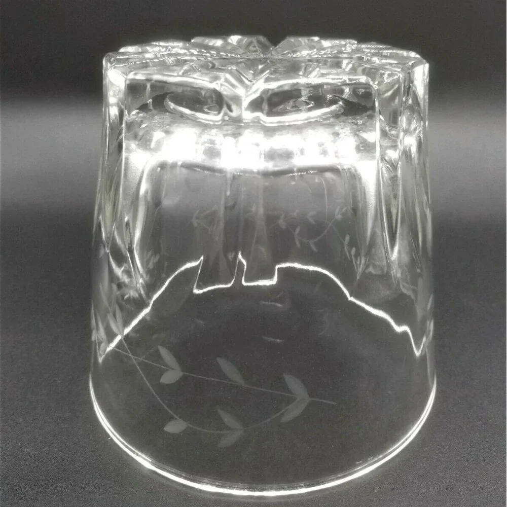Princess House Heritage Pattern Glass Ice Bucket and Tongs